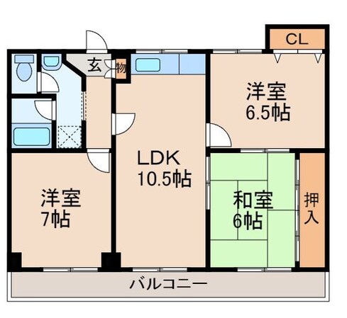 グランドハイツ西浜の物件間取画像